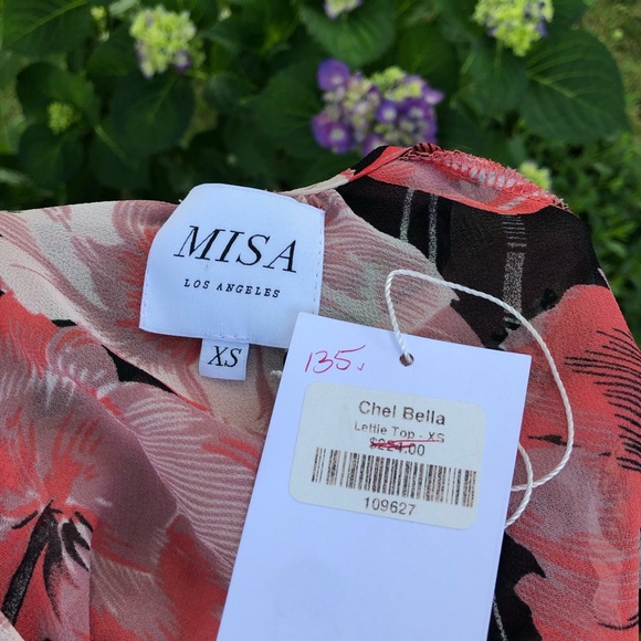NWT Misa Los Angeles For Revolve Lettie Floral Top XS - Picture 9 of 9